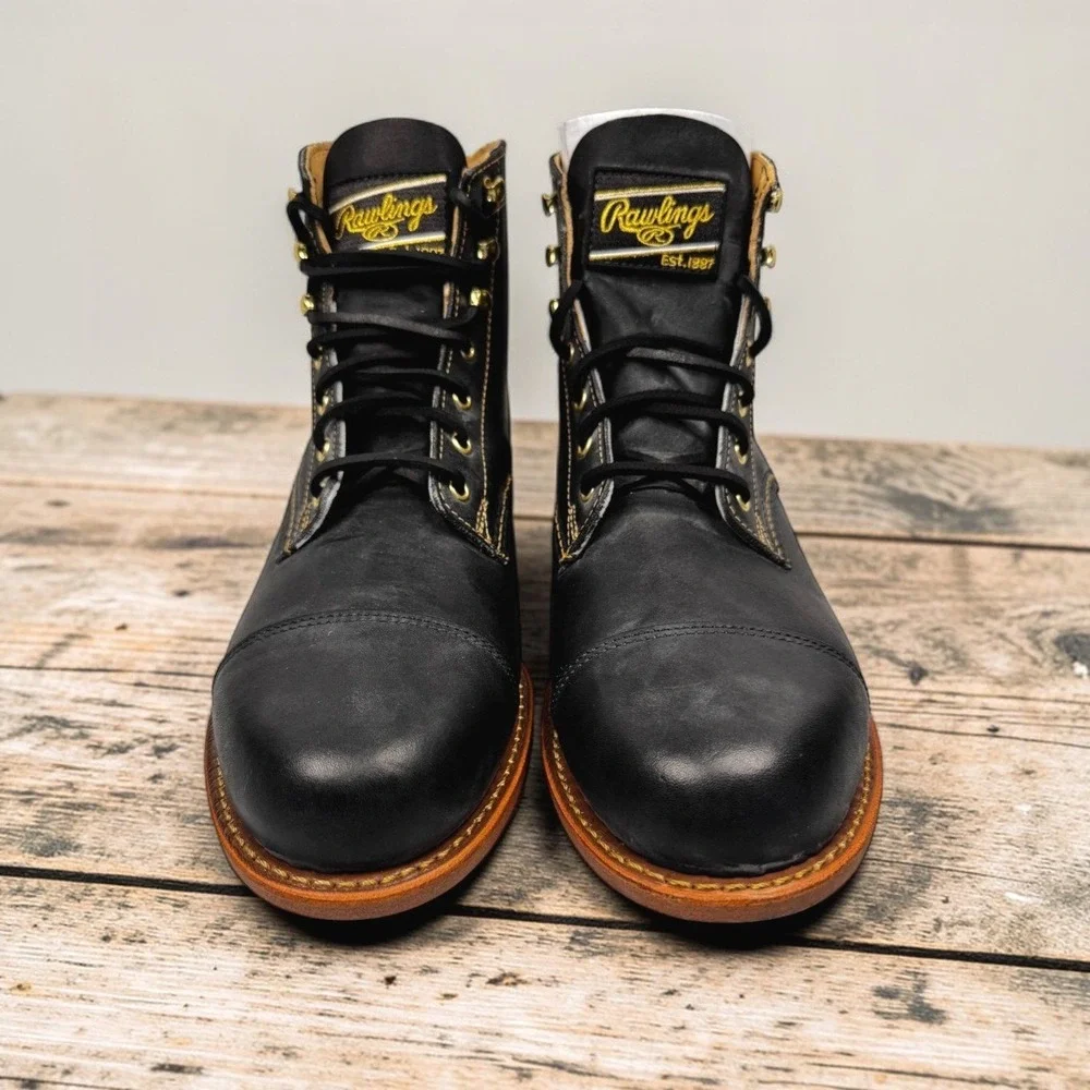 Wolverine 1000 Mile Rawlings Boots Mens 11 Black Gold Glove Leather W08012 NEW‎